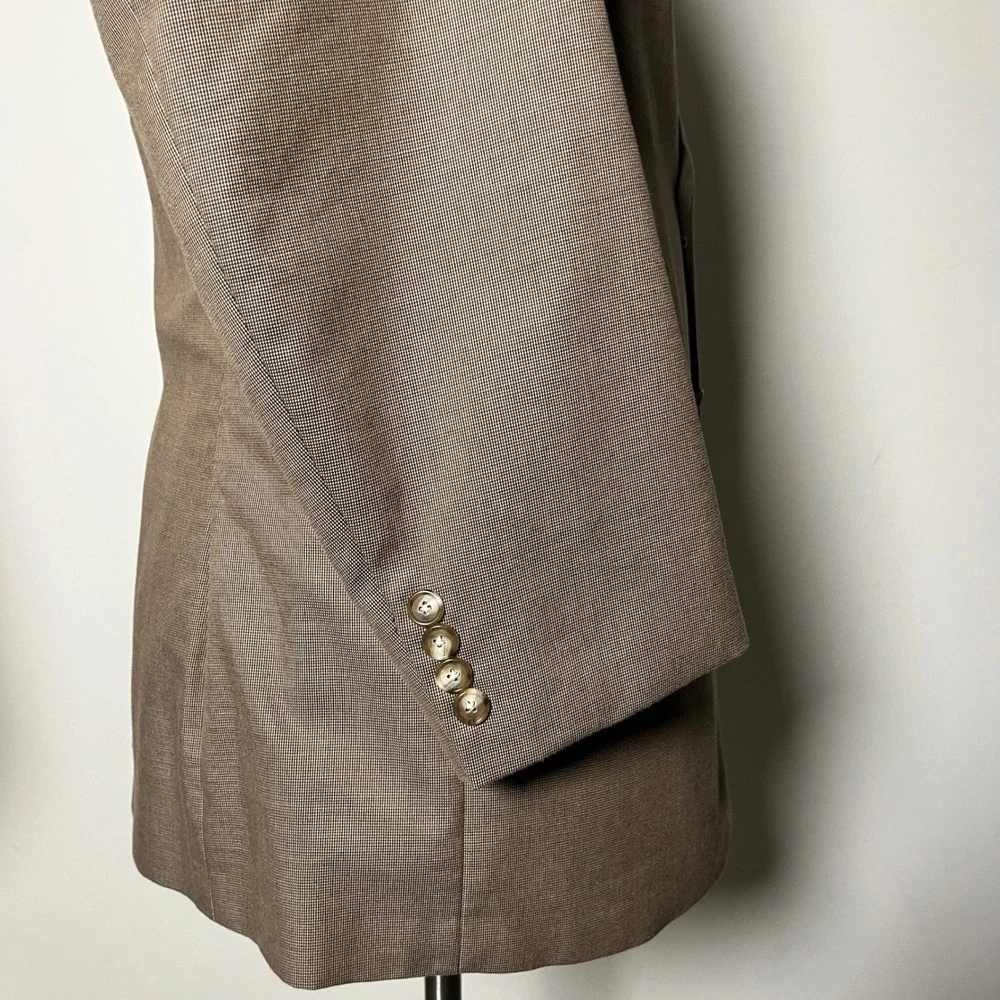 Jos. A. Bank Suit Mens 44L 38x30.5 Tan Cotton Wool Blend Two Button Modern